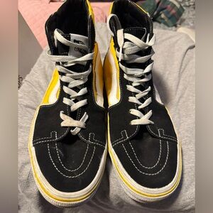 Vans Black and Yellow Sneakers with Iconic Design
